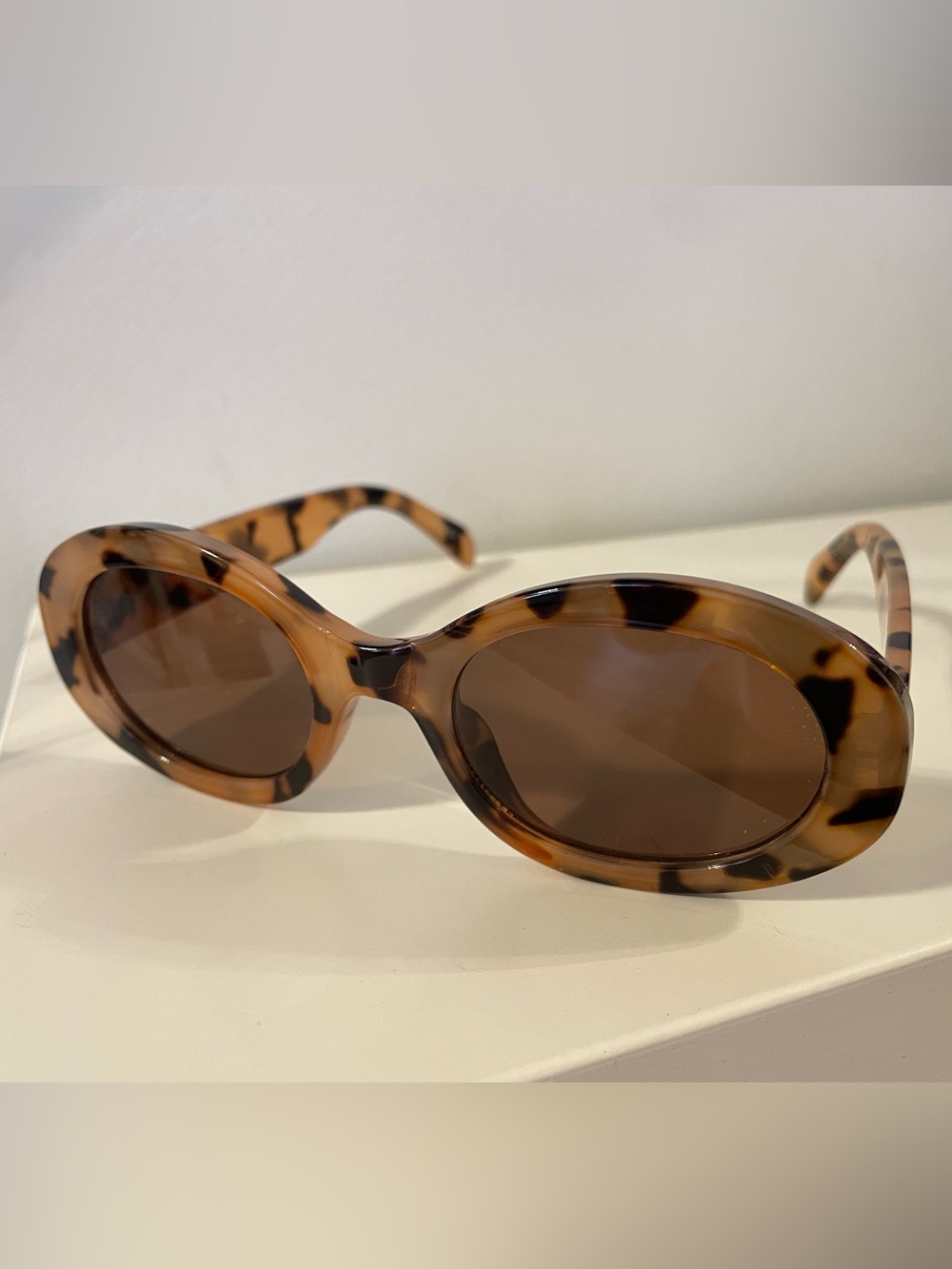 Aldo Tortoiseshell Oval Sunglasses - Brown Lenses